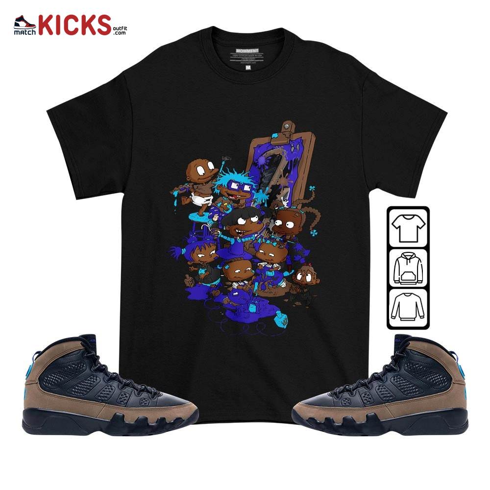Rugrats Art Sneaker Shirt Match Olive Concord 9s, Jordan 9 Olive Concord MKO T-Shirt