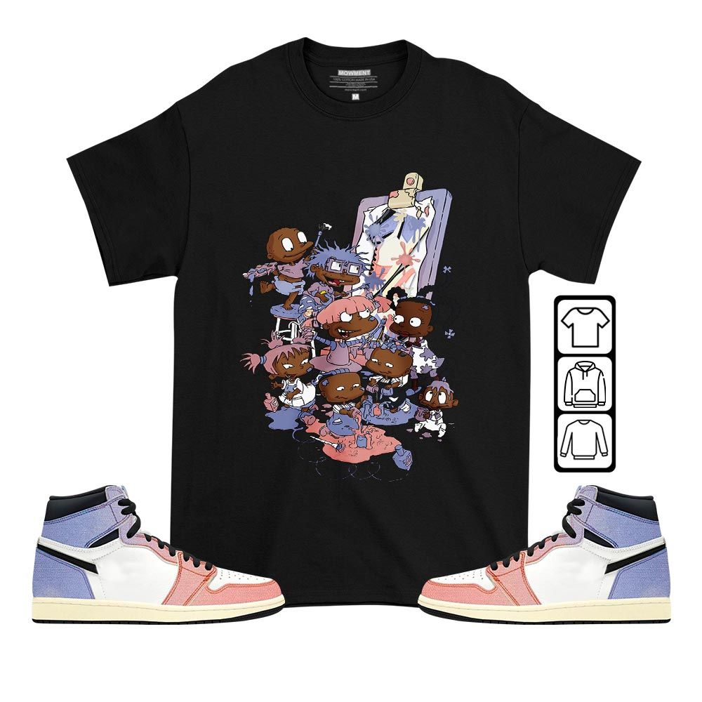 Rugrats Art Sneaker Shirt Match Retro Skyline 1s, Jordan 1 High OG Skyline MKO T-Shirt