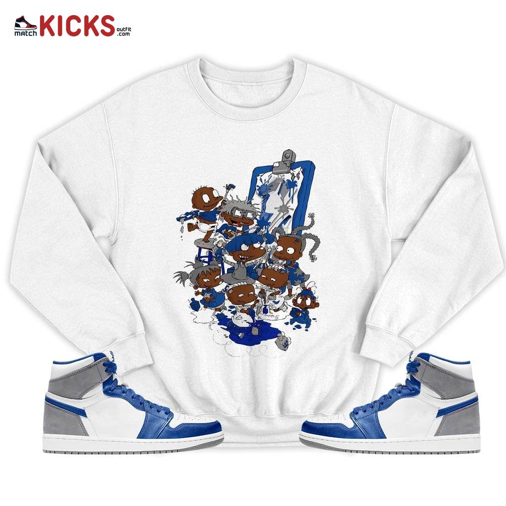 Rugrats Art Sneaker Shirt Match True Blue 1s, Jordan 1 High OG True Blue MKO T-Shirt Rugrats Art Sneaker Shirt Match True Blue 1s, Jordan 1 High OG True Blue MKO T-Shirt