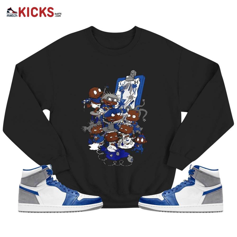 Rugrats Art Sneaker Shirt Match True Blue 1s, Jordan 1 High OG True Blue MKO T-Shirt Rugrats Art Sneaker Shirt Match True Blue 1s, Jordan 1 High OG True Blue MKO T-Shirt