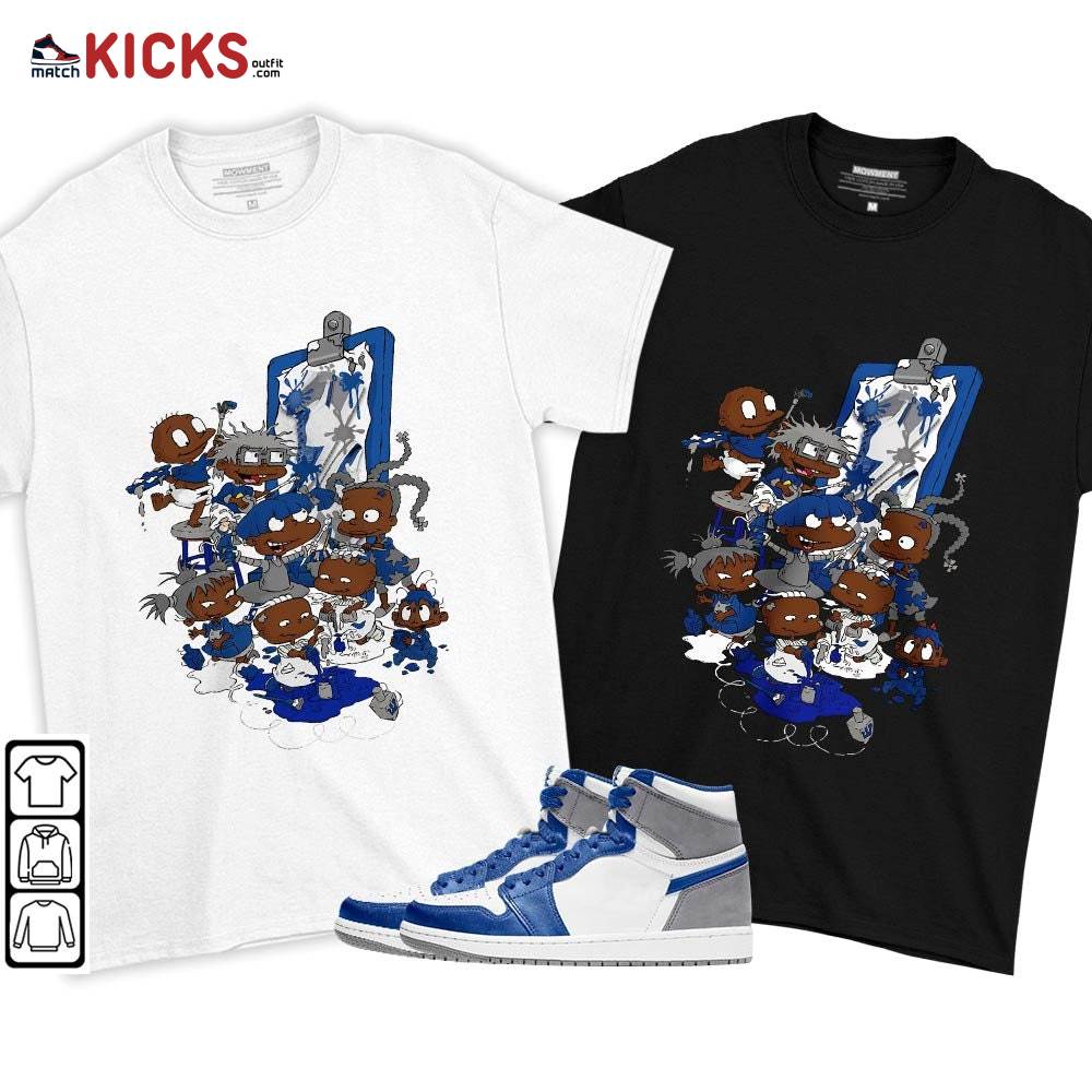 Rugrats Art Sneaker Shirt Match True Blue 1s, Jordan 1 High OG True Blue MKO T-Shirt Rugrats Art Sneaker Shirt Match True Blue 1s, Jordan 1 High OG True Blue MKO T-Shirt