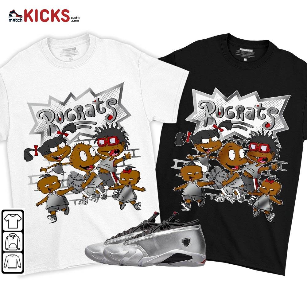 Rugrats Ball Sneaker Shirt Match 14 Low Metallic Silver, Jordan 14 Metallic Silver MKO T-Shirt