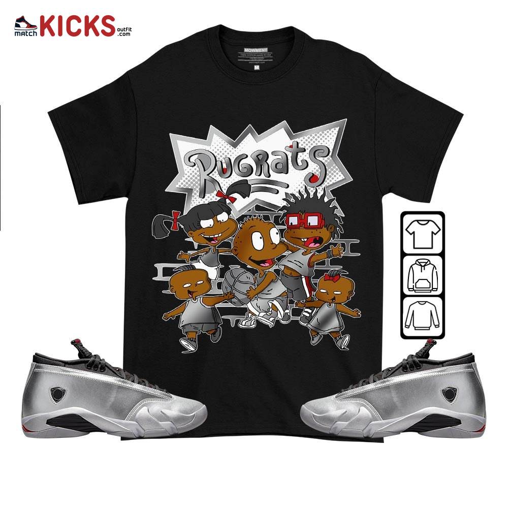 Rugrats Ball Sneaker Shirt Match 14 Low Metallic Silver, Jordan 14 Metallic Silver MKO T-Shirt