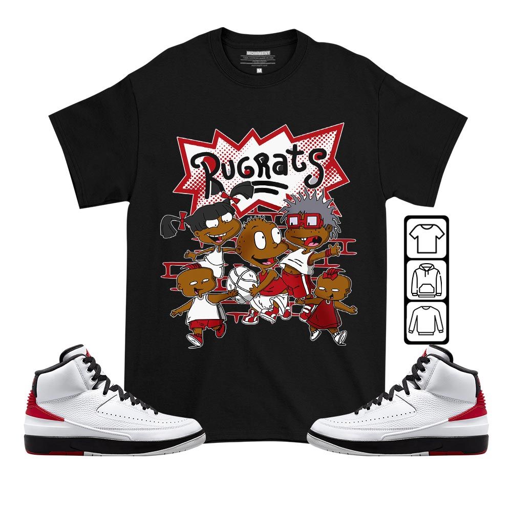 Rugrats Ball Sneaker Shirt Match 2 Chicago Varsity Red, Jordan Retro 2 Chicago MKO T-Shirt