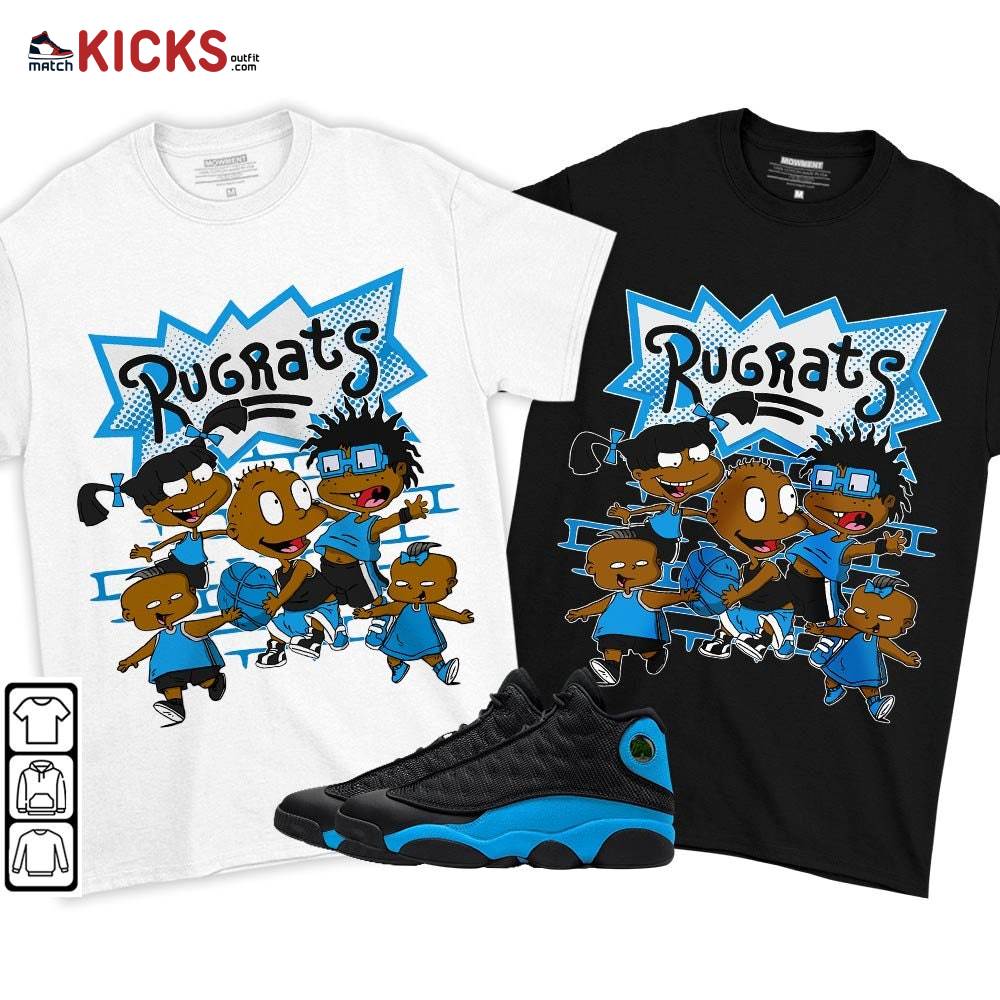 Rugrats Ball Sneaker Shirt Match Black University Blue 13s, Jordan 13 Black University Blue 2022 MKO T-Shirt Rugrats Ball Sneaker Shirt Match Black University Blue 13s, Jordan 13 Black University Blue 2022 MKO T-Shirt