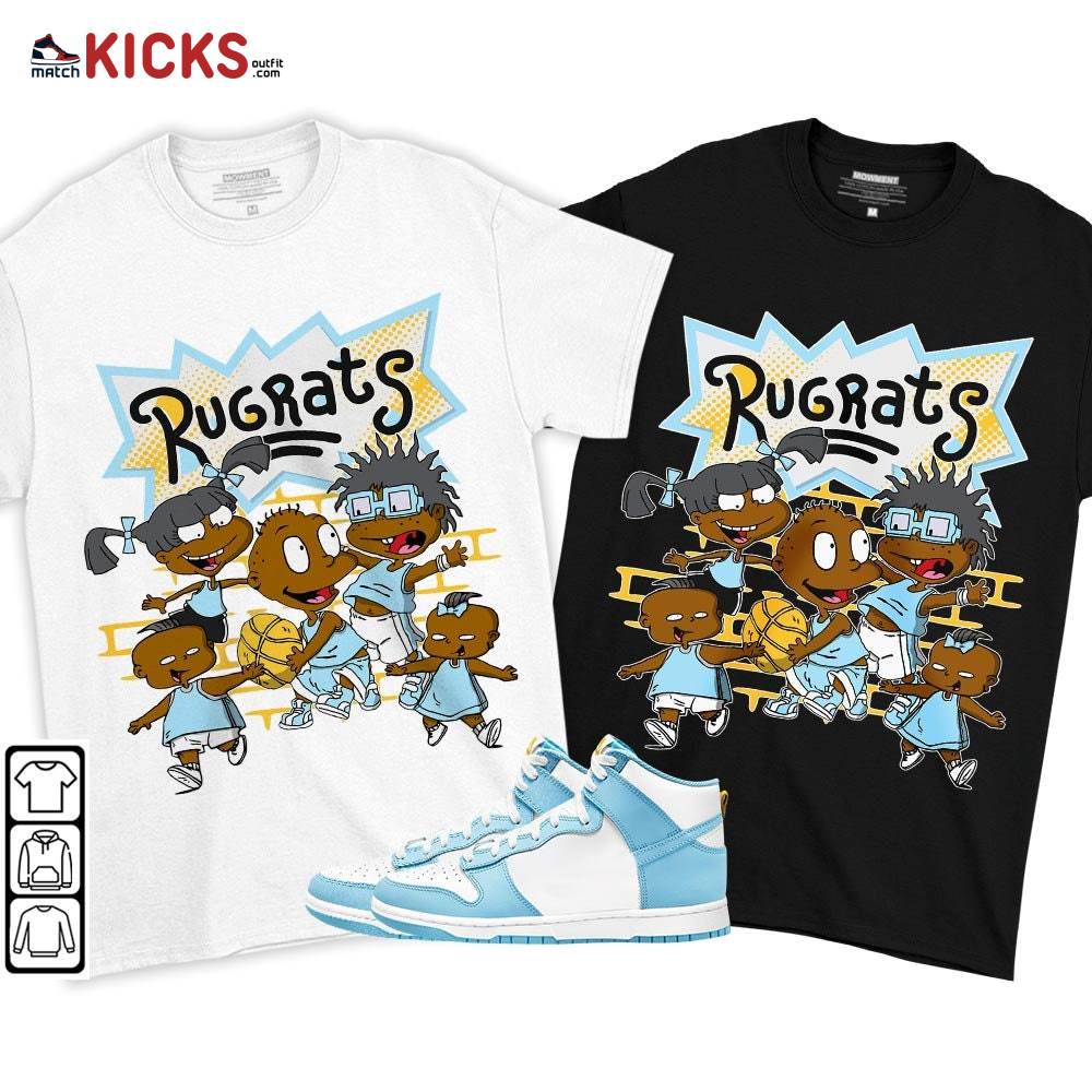 Rugrats Ball Sneaker Shirt Match Dunk High Blue Chill, Dunk High Homer Simpson MKO T-Shirt