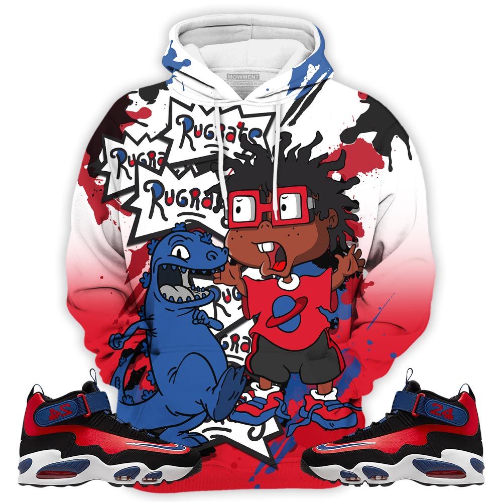 Rugrats Cartoon 90S Got Em Sneaker Shirt Match Max 1 Navy Red Black, Air Griffey Max 1 Black Red Navy Blue Hoodie Sweatshirt Tee All Over Print MKO Shirt