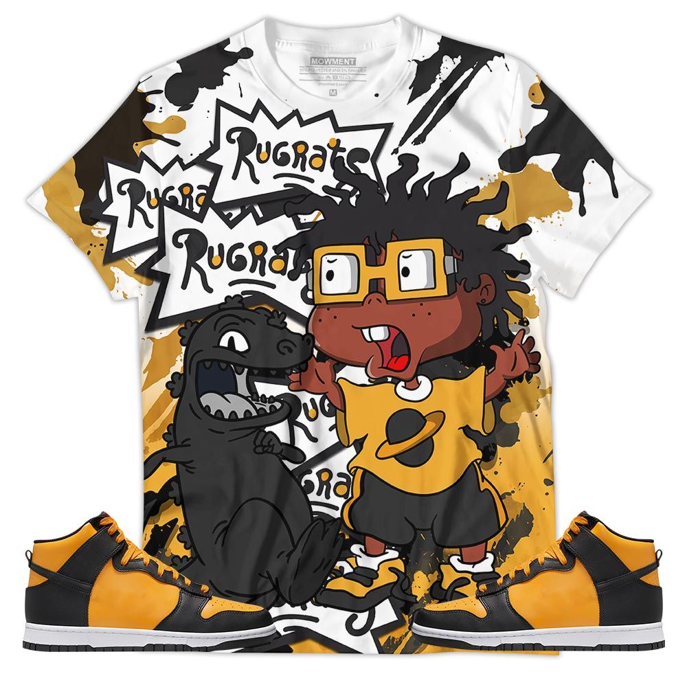 Rugrats Chuckie Got Em Sneaker Shirt Match Dunk Reverse Goldenrod, Dunk High Bruce Lee Hoodie Sweatshirt Tee All Over Print MKO Shirt