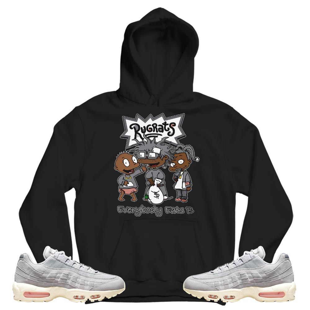 Rugrats Everybody Eats B Sneaker Shirt Match 95 Grey Coconut Milk, Air Max 95 Grey Fog MKO T-Shirt