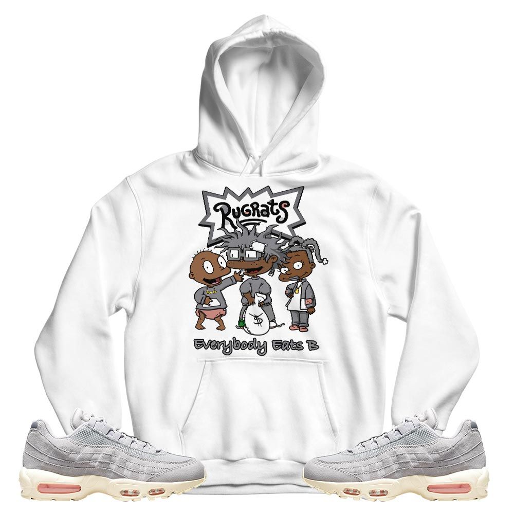 Rugrats Everybody Eats B Sneaker Shirt Match 95 Grey Coconut Milk, Air Max 95 Grey Fog MKO T-Shirt Rugrats Everybody Eats B Sneaker Shirt Match 95 Grey Coconut Milk, Air Max 95 Grey Fog MKO T-Shirt