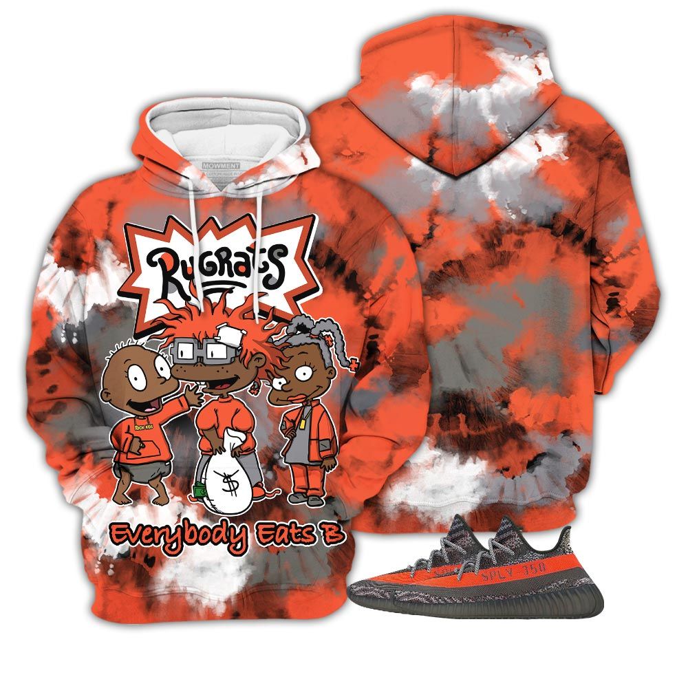 Rugrats Everybody Eats B Sneaker Shirt Match Boots 350 V2 Dark Beluga, Yeezy 350 V2 Carbon Beluga Hoodie Sweatshirt Tee All Over Print MKO Shirt