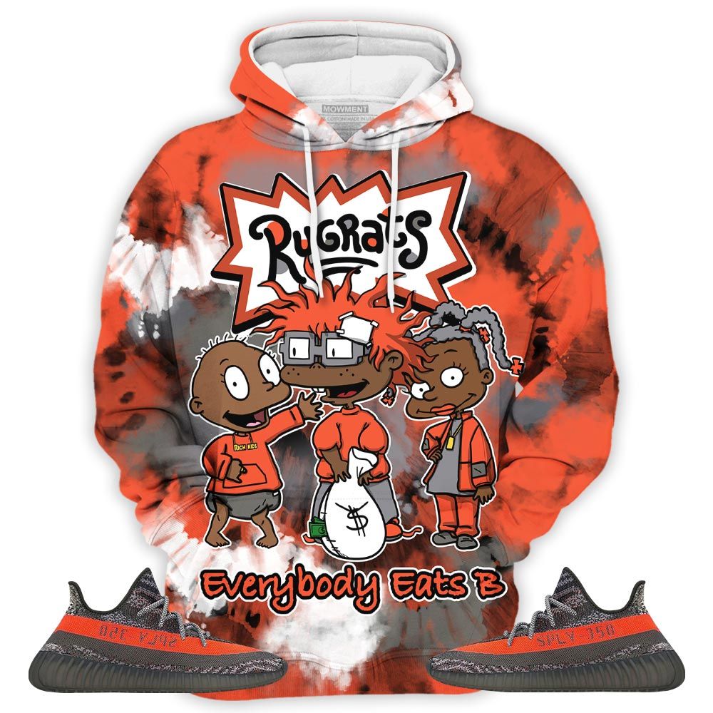 Rugrats Everybody Eats B Sneaker Shirt Match Boots 350 V2 Dark Beluga, Yeezy 350 V2 Carbon Beluga Hoodie Sweatshirt Tee All Over Print MKO Shirt