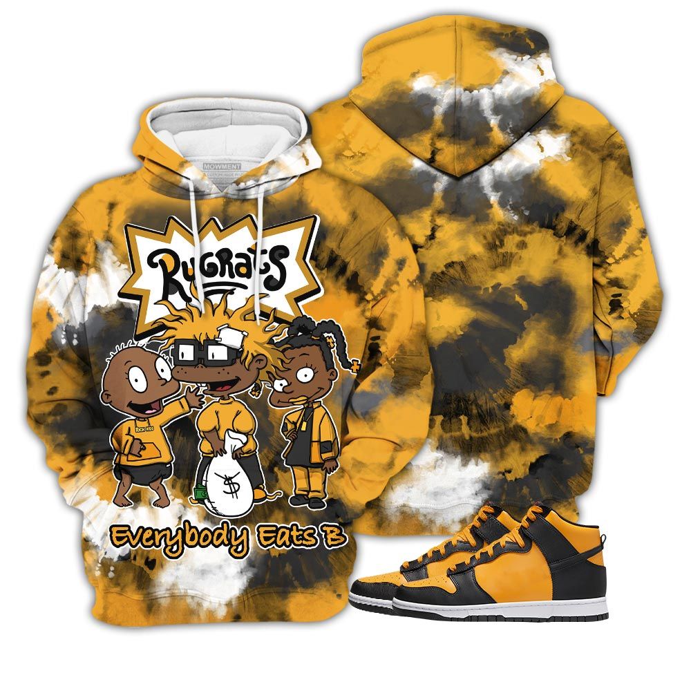 Rugrats Everybody Eats B Sneaker Shirt Match Dunk Reverse Goldenrod, Dunk High Bruce Lee Hoodie Sweatshirt Tee All Over Print MKO Shirt