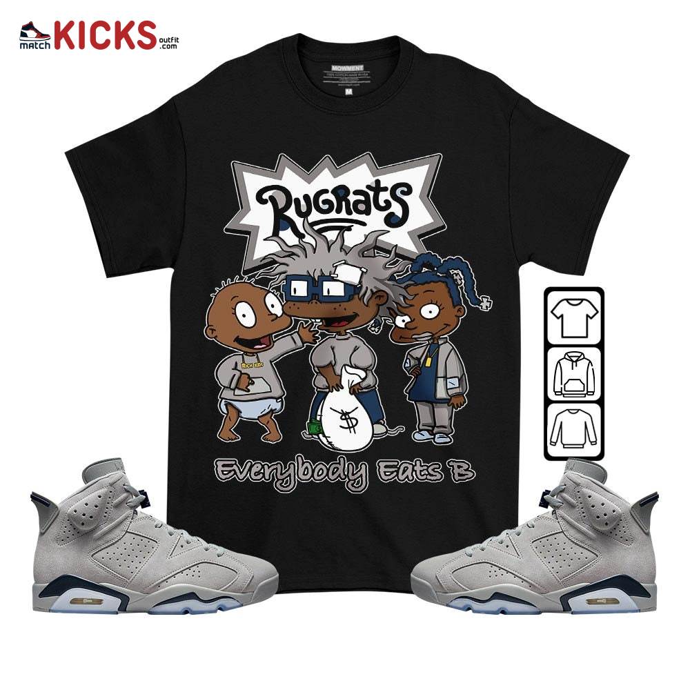 Rugrats Everybody Eats B Sneaker Shirt Match Georgetown 6s, Jordan 6 Retro Georgetown MKO T-Shirt