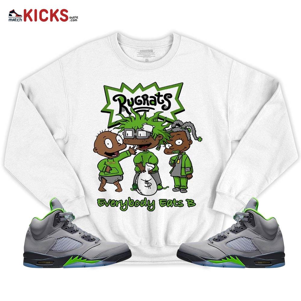 Rugrats Everybody Eats B Sneaker Shirt Match Green Bean 5s, Jordan 5 Retro Green Bean MKO T-Shirt Rugrats Everybody Eats B Sneaker Shirt Match Green Bean 5s, Jordan 5 Retro Green Bean MKO T-Shirt