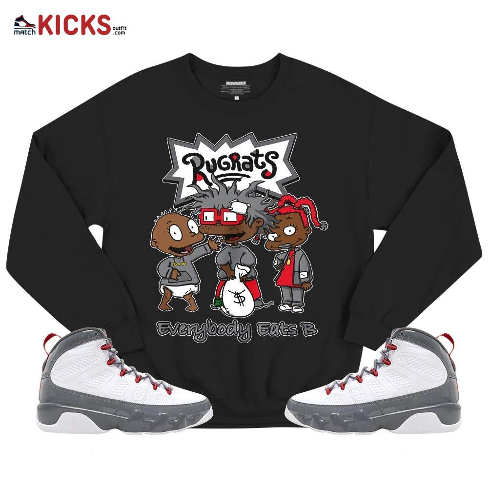 Rugrats Everybody Eats B Sneaker Shirt Match Grey Fire Red 9s, Jordan 9 Retro Fire Red MKO T-Shirt Rugrats Everybody Eats B Sneaker Shirt Match Grey Fire Red 9s, Jordan 9 Retro Fire Red MKO T-Shirt