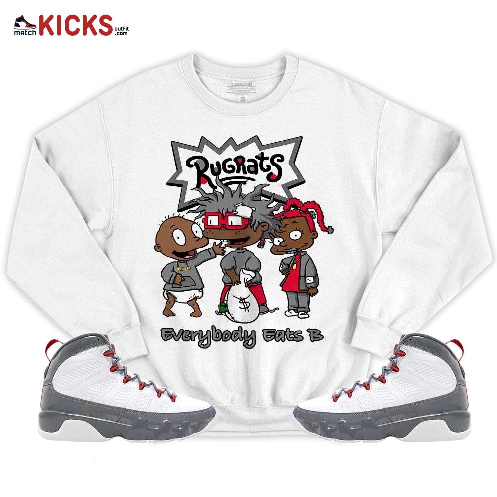 Rugrats Everybody Eats B Sneaker Shirt Match Grey Fire Red 9s, Jordan 9 Retro Fire Red MKO T-Shirt Rugrats Everybody Eats B Sneaker Shirt Match Grey Fire Red 9s, Jordan 9 Retro Fire Red MKO T-Shirt