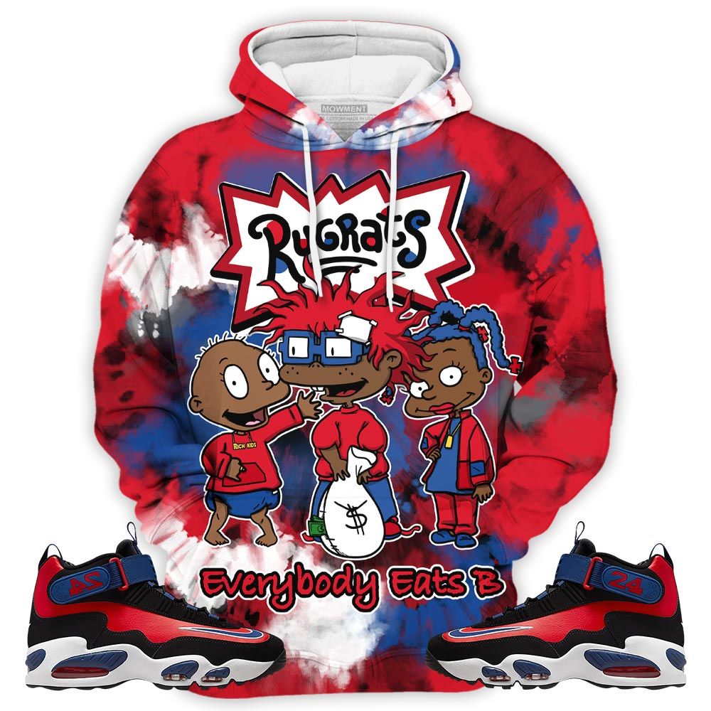 Rugrats Everybody Eats B Sneaker Shirt Match Max 1 Navy Red Black, Air Griffey Max 1 Black Red Navy Blue Hoodie Sweatshirt Tee All Over Print MKO Shirt