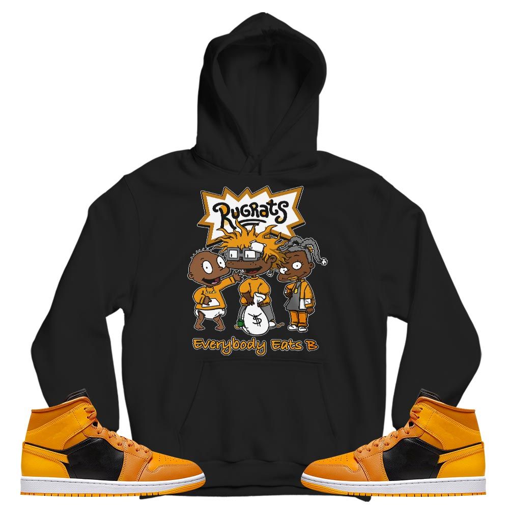 Rugrats Everybody Eats B Sneaker Shirt Match Mid Chutney Taxi 1s, Jordan 1 Mid Chutney MKO T-Shirt