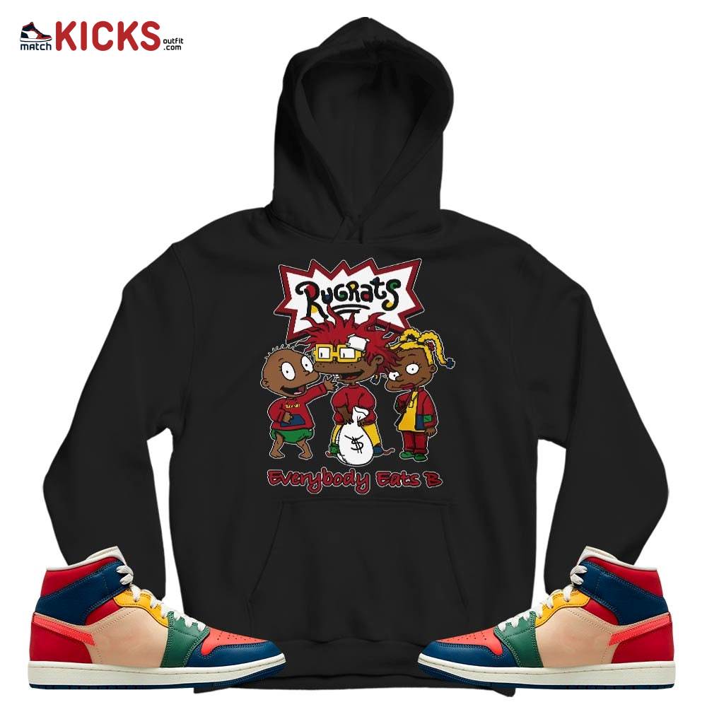 Rugrats Everybody Eats B Sneaker Shirt Match Mid Multi Color 2022 1s, Jordan 1 Mid Multi Color 2022 MKO T-Shirt Rugrats Everybody Eats B Sneaker Shirt Match Mid Multi Color 2022 1s, Jordan 1 Mid Multi Color 2022 MKO T-Shirt