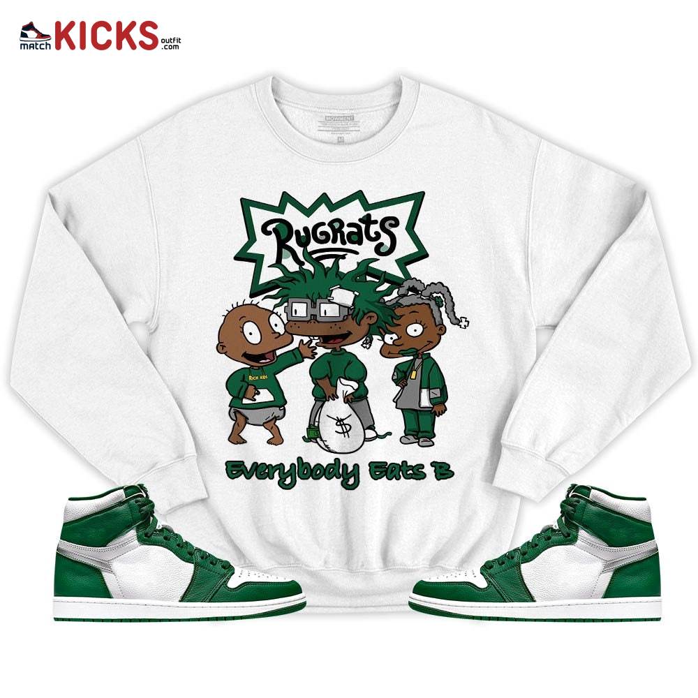Rugrats Everybody Eats B Sneaker Shirt Match OG Gorge Green 1s, Jordan 1 Retro High Gorge Green MKO T-Shirt Rugrats Everybody Eats B Sneaker Shirt Match OG Gorge Green 1s, Jordan 1 Retro High Gorge Green MKO T-Shirt