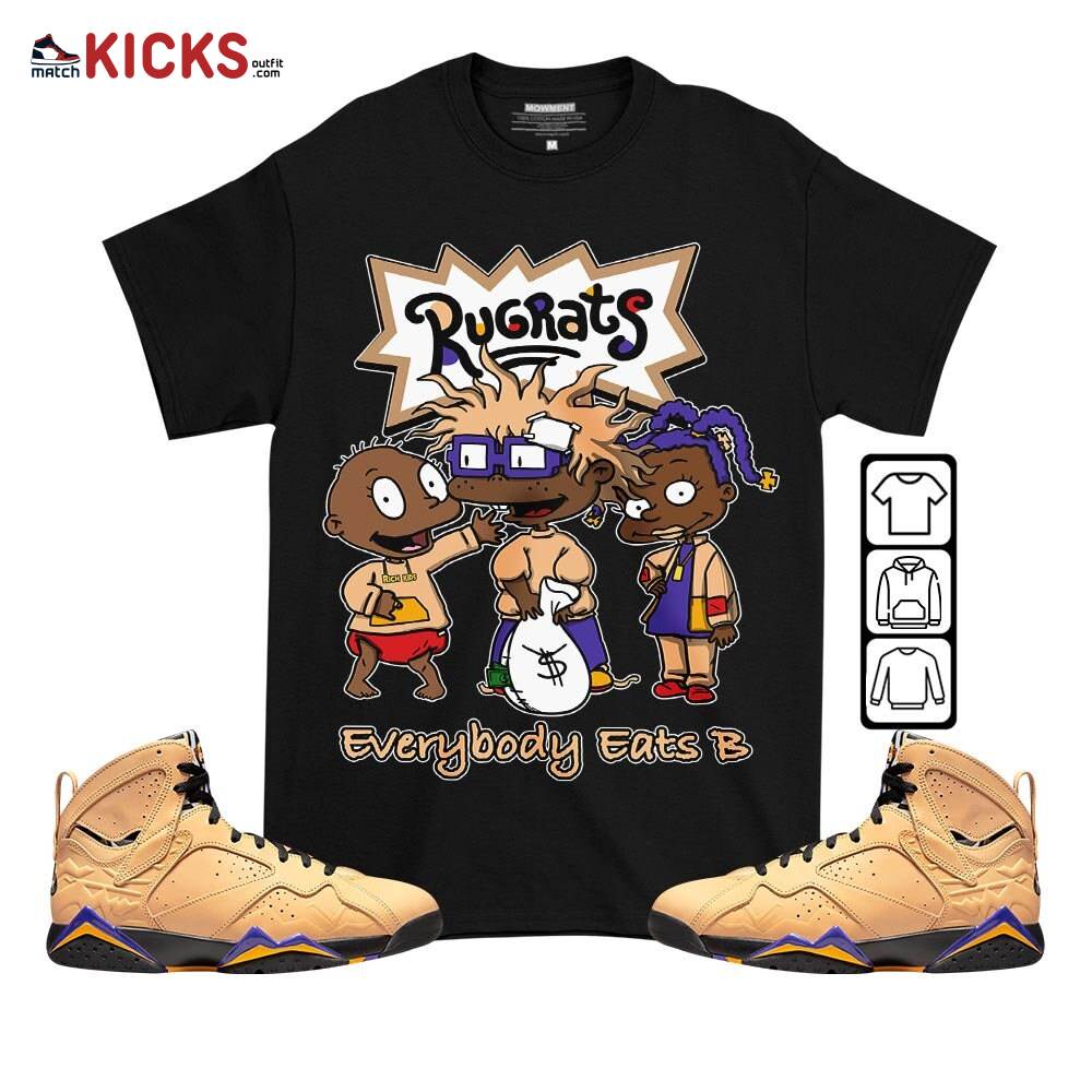 Rugrats Everybody Eats B Sneaker Shirt Match Retro Vachetta Tan 7s, Jordan 7 SE Afrobeats MKO T-Shirt Rugrats Everybody Eats B Sneaker Shirt Match Retro Vachetta Tan 7s, Jordan 7 SE Afrobeats MKO T-Shirt