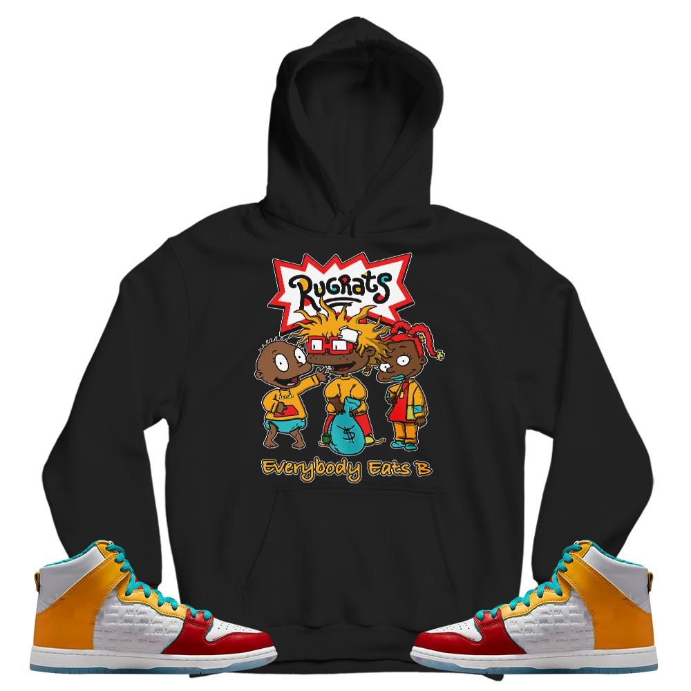 Rugrats Everybody Eats B Sneaker Shirt Match SB Dunk FroSkate, SB Dunk High All Love No Hate MKO T-Shirt