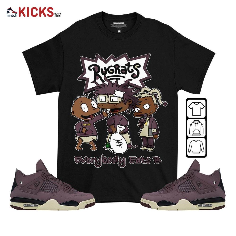 Rugrats Everybody Eats B Sneaker Shirt Match Violet Ore 4s, Jordan 4 A Ma Maniere Violet Ore MKO T-Shirt Rugrats Everybody Eats B Sneaker Shirt Match Violet Ore 4s, Jordan 4 A Ma Maniere Violet Ore MKO T-Shirt