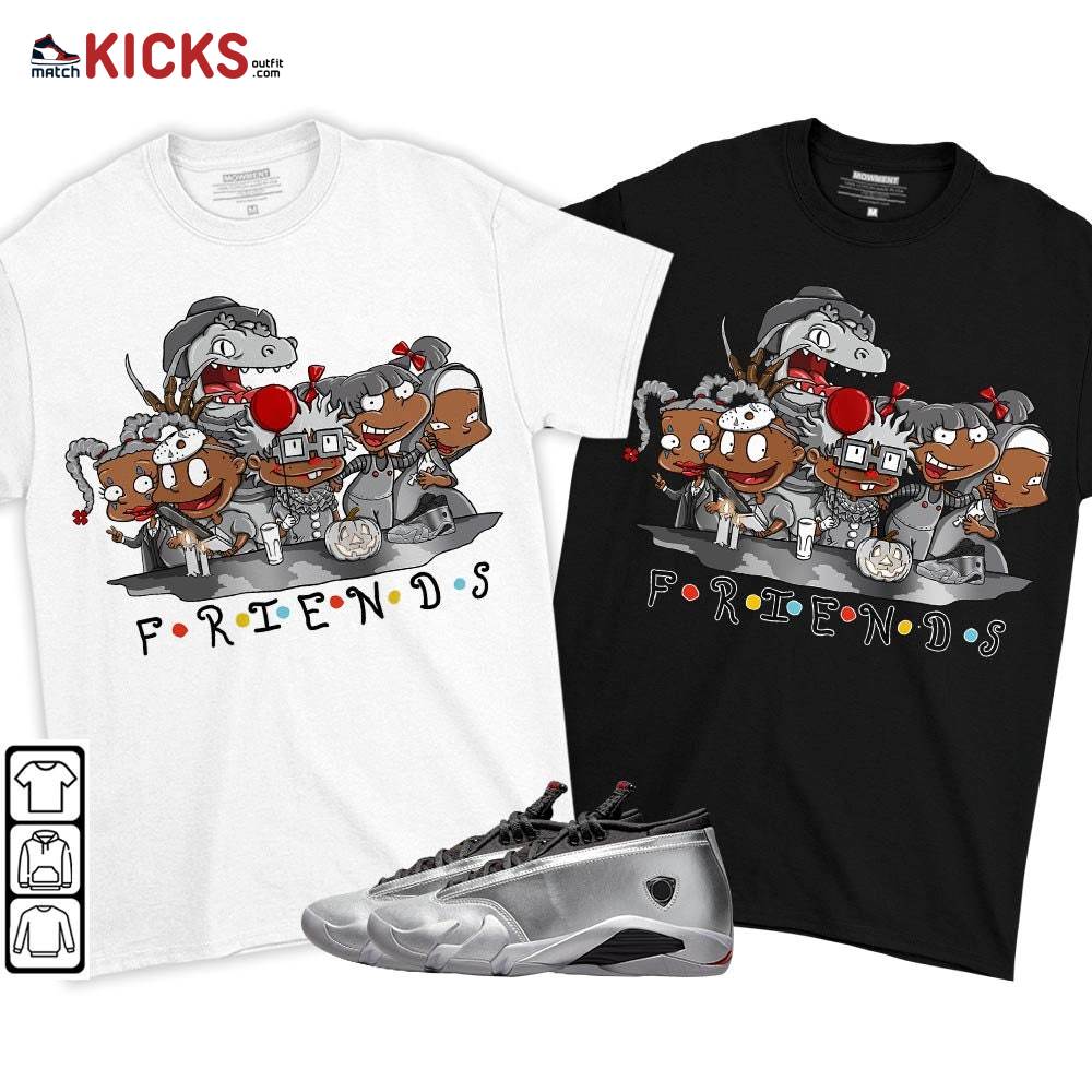 Rugrats Friends Horror Sneaker Shirt Match 14 Low Metallic Silver, Jordan 14 Metallic Silver MKO T-Shirt