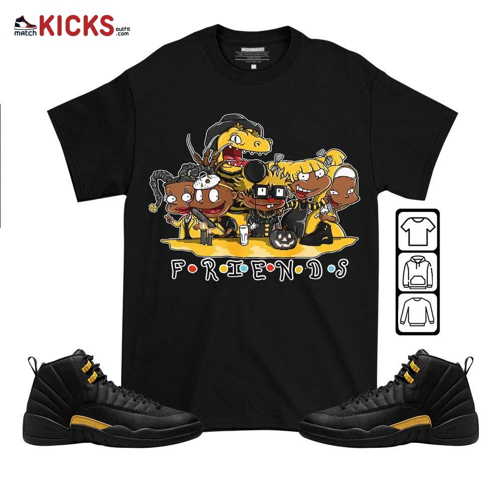 Rugrats Friends Horror Sneaker Shirt Match Black Taxi 12s, Jordan 12 Retro Black Taxi MKO T-Shirt