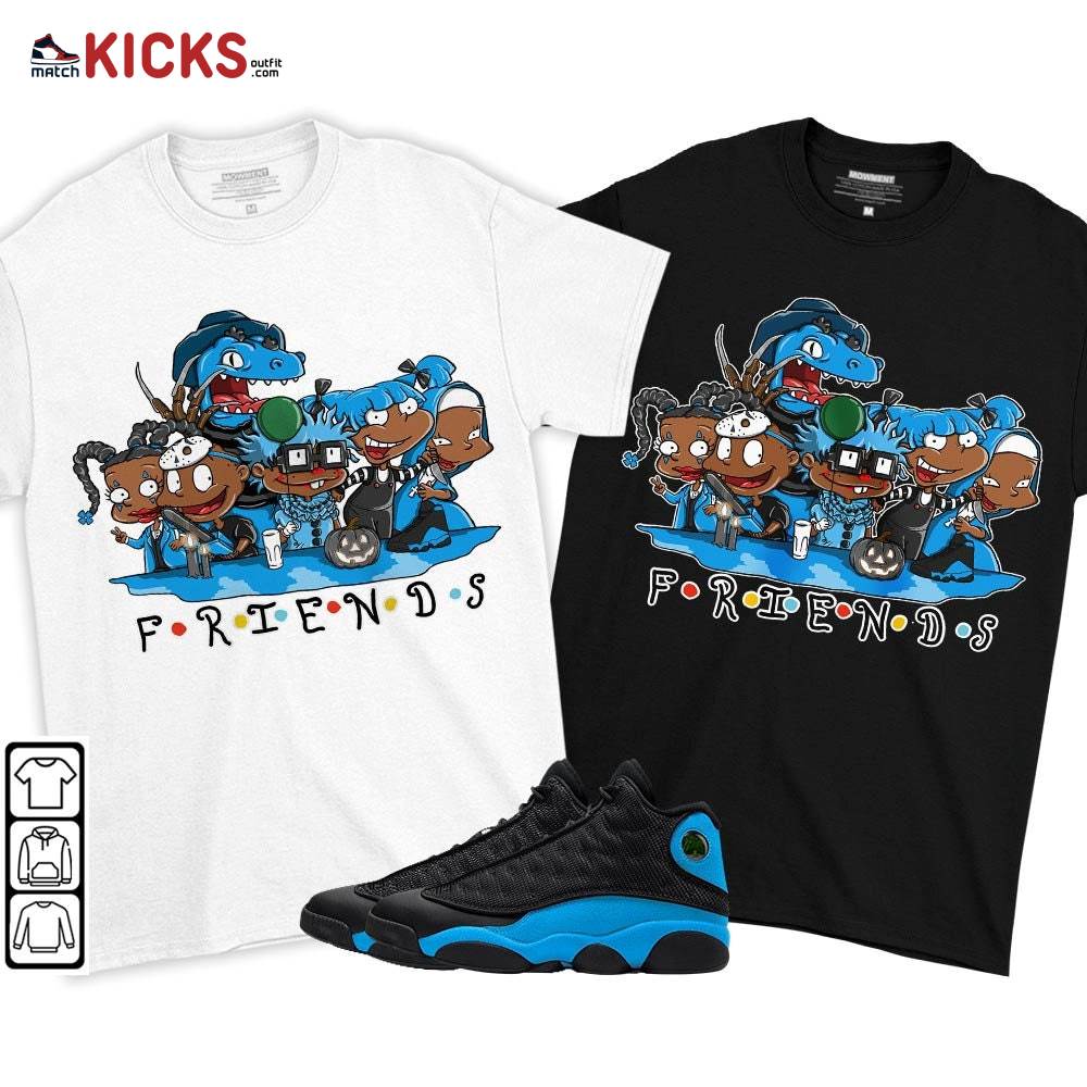 Rugrats Friends Horror Sneaker Shirt Match Black University Blue 13s, Jordan 13 Black University Blue 2022 MKO T-Shirt Rugrats Friends Horror Sneaker Shirt Match Black University Blue 13s, Jordan 13 Black University Blue 2022 MKO T-Shirt