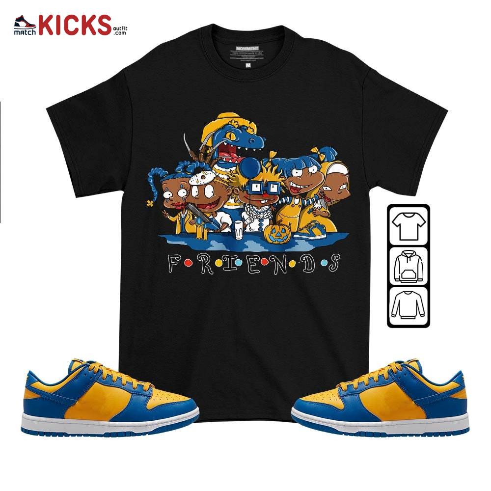 Rugrats Friends Horror Sneaker Shirt Match Dunk Low Blue Yellow, Dunk Low Blue Jay MKO T-Shirt