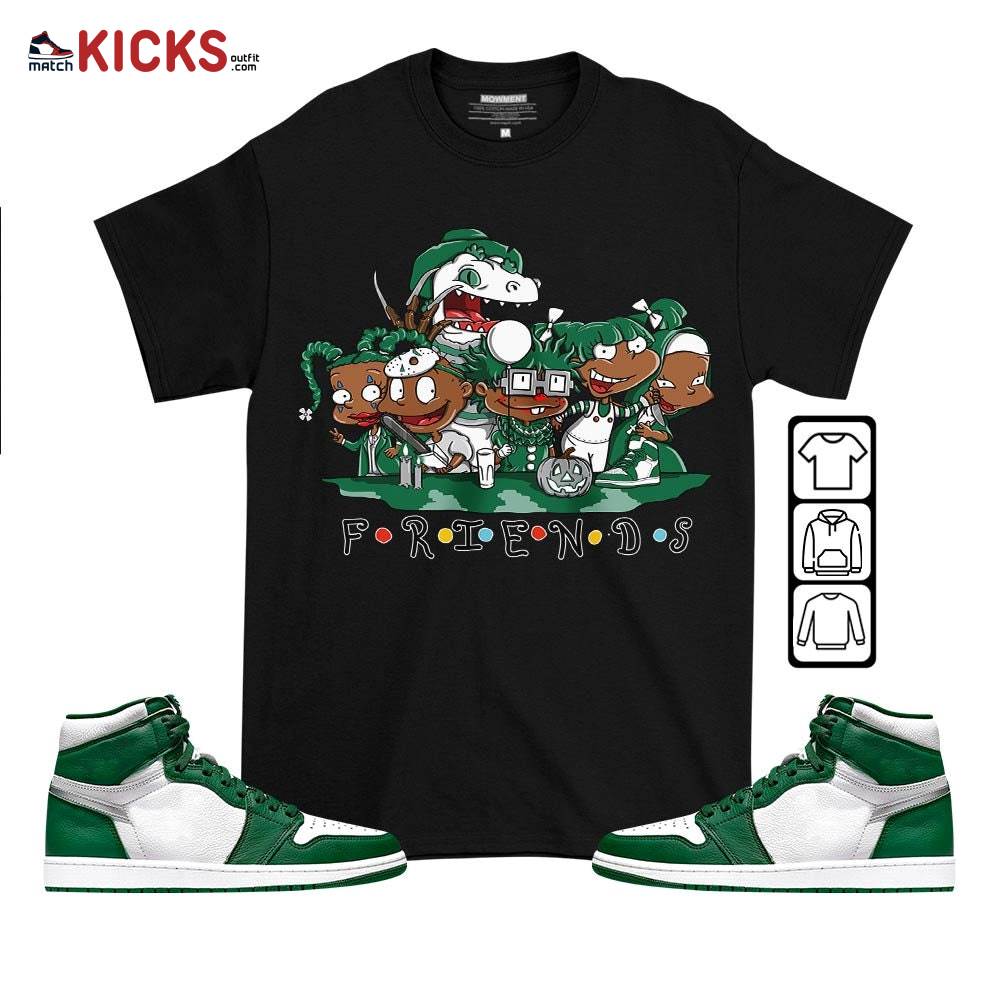 Rugrats Friends Horror Sneaker Shirt Match High Gorge Green 1s, Jordan 1 Retro High Gorge Green MKO T-Shirt