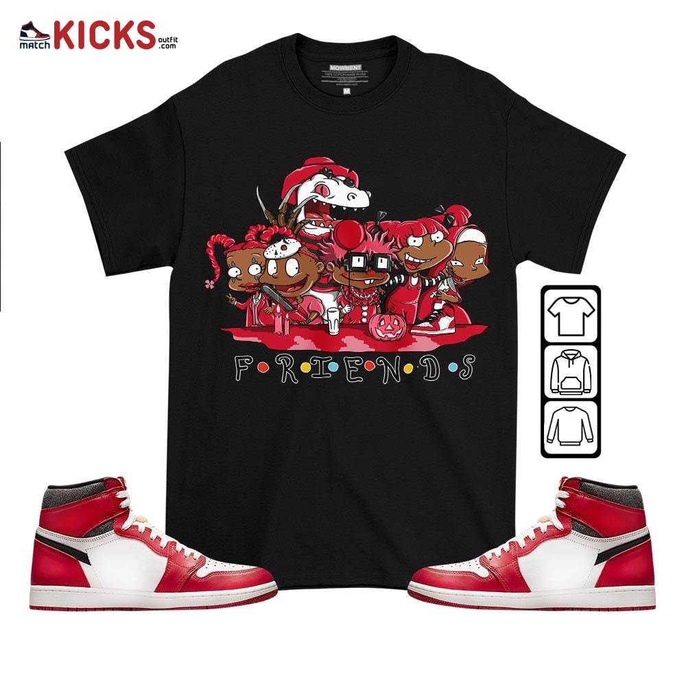 Rugrats Friends Horror Sneaker Shirt Match High OG Chicago 1s, Jordan 1 Lost and Found Chicago MKO T-Shirt