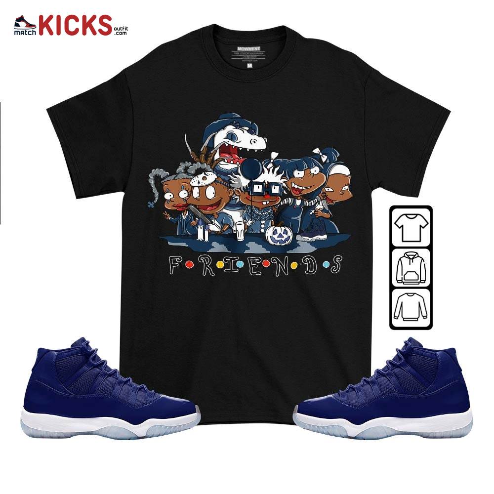 Rugrats Friends Horror Sneaker Shirt Match Midnight Navy 11s, Jordan 11 Retro Midnight Navy MKO T-Shirt