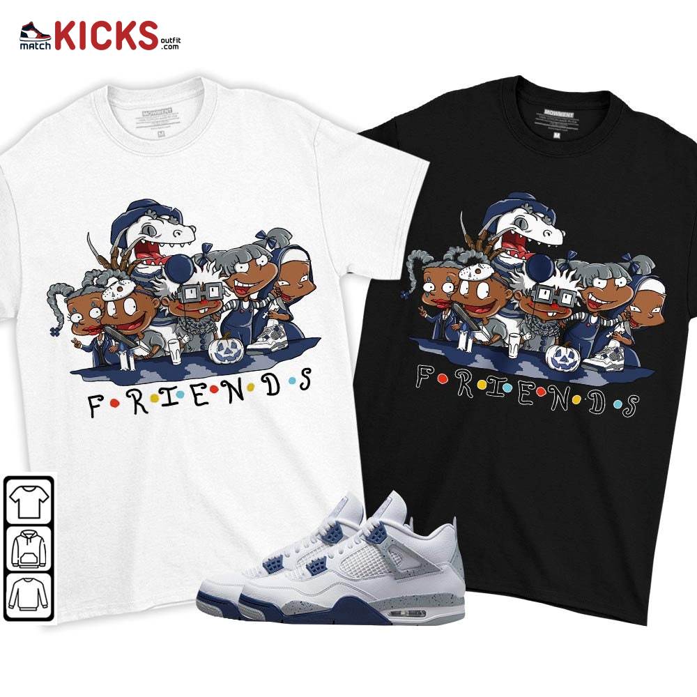 Rugrats Friends Horror Sneaker Shirt Match Midnight Navy 4s, Jordan 4 Retro Midnight Navy MKO T-Shirt Rugrats Friends Horror Sneaker Shirt Match Midnight Navy 4s, Jordan 4 Retro Midnight Navy MKO T-Shirt