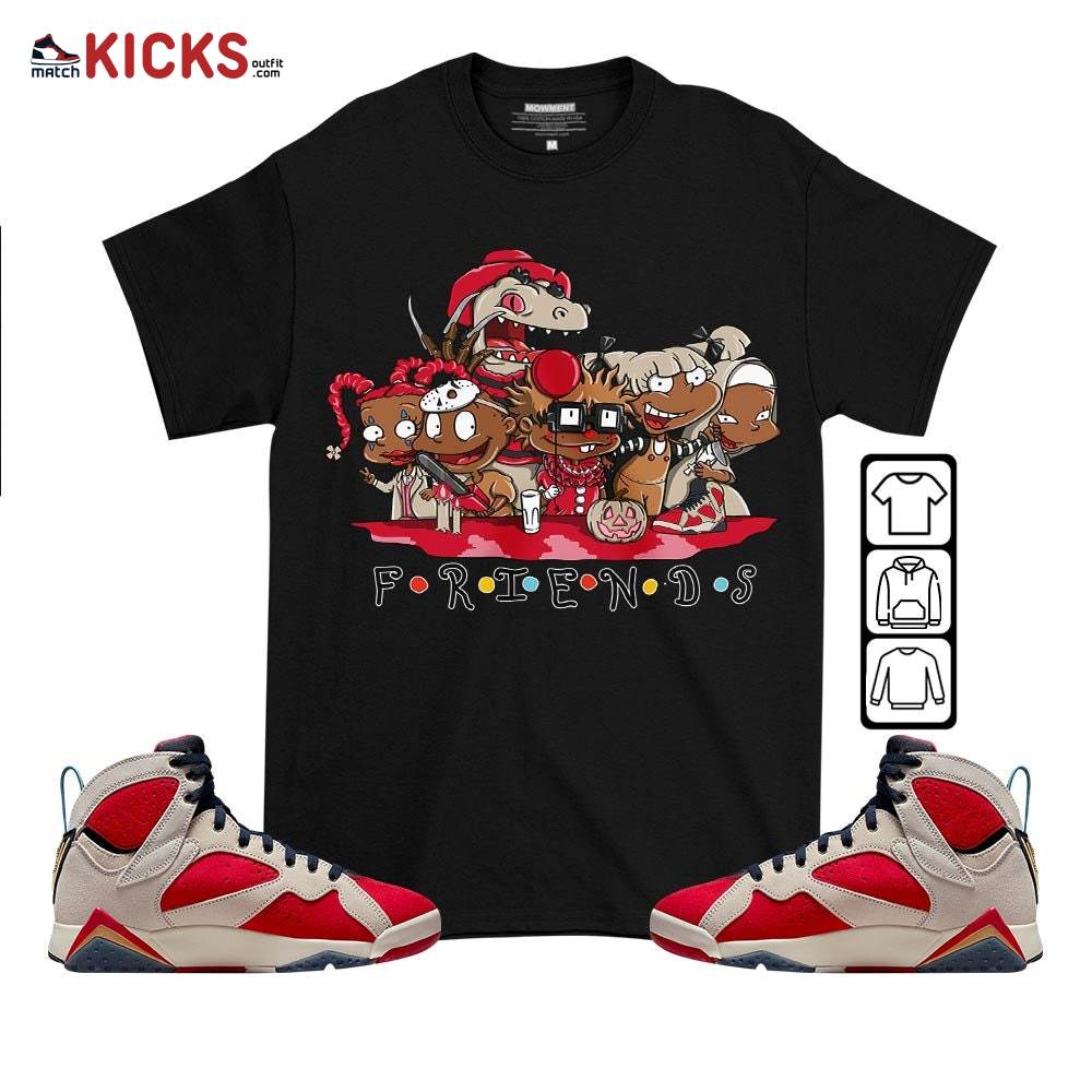 Rugrats Friends Horror Sneaker Shirt Match Trophy Room 7s, Jordan 7 Trophy Room MKO T-Shirt