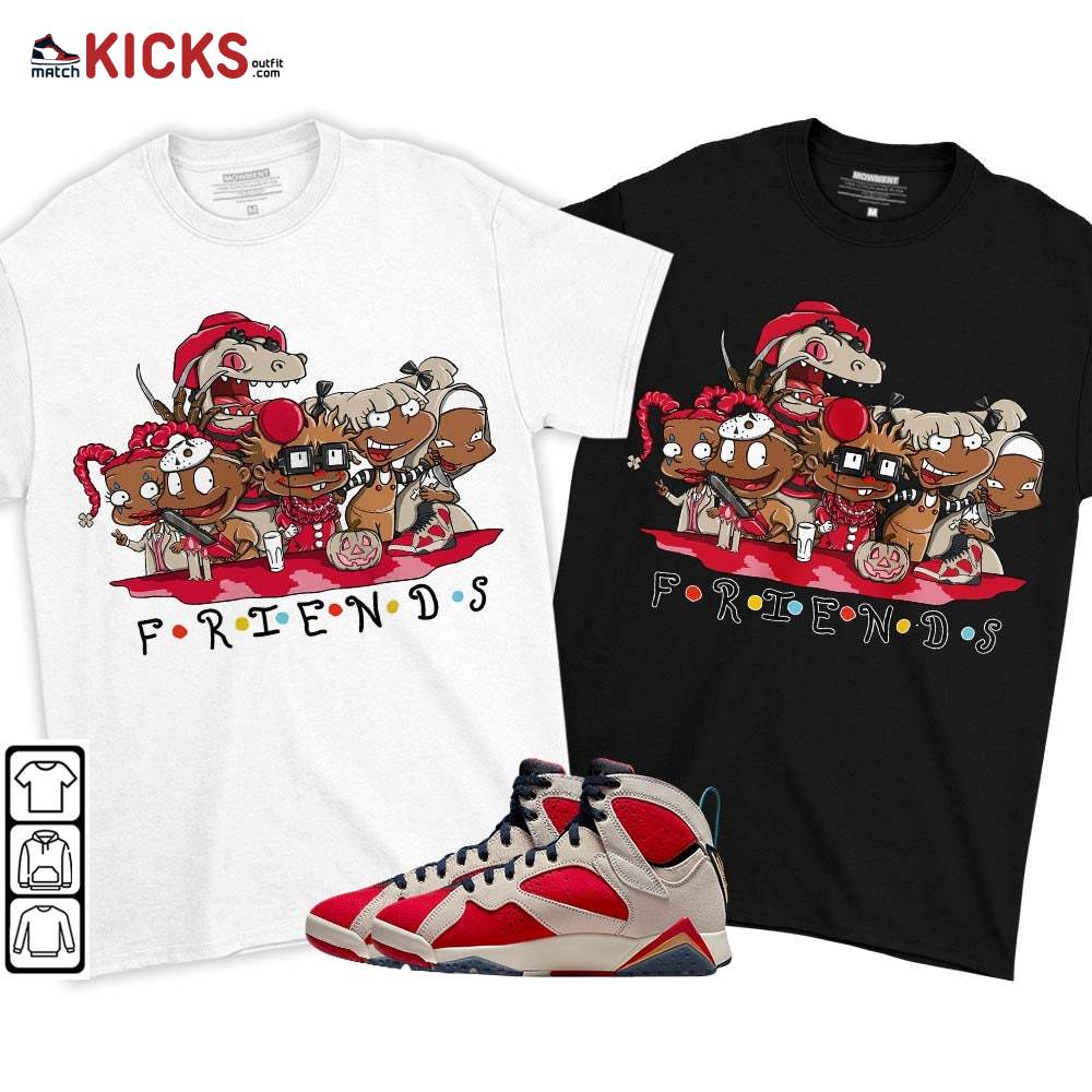 Rugrats Friends Horror Sneaker Shirt Match Trophy Room 7s, Jordan 7 Trophy Room MKO T-Shirt