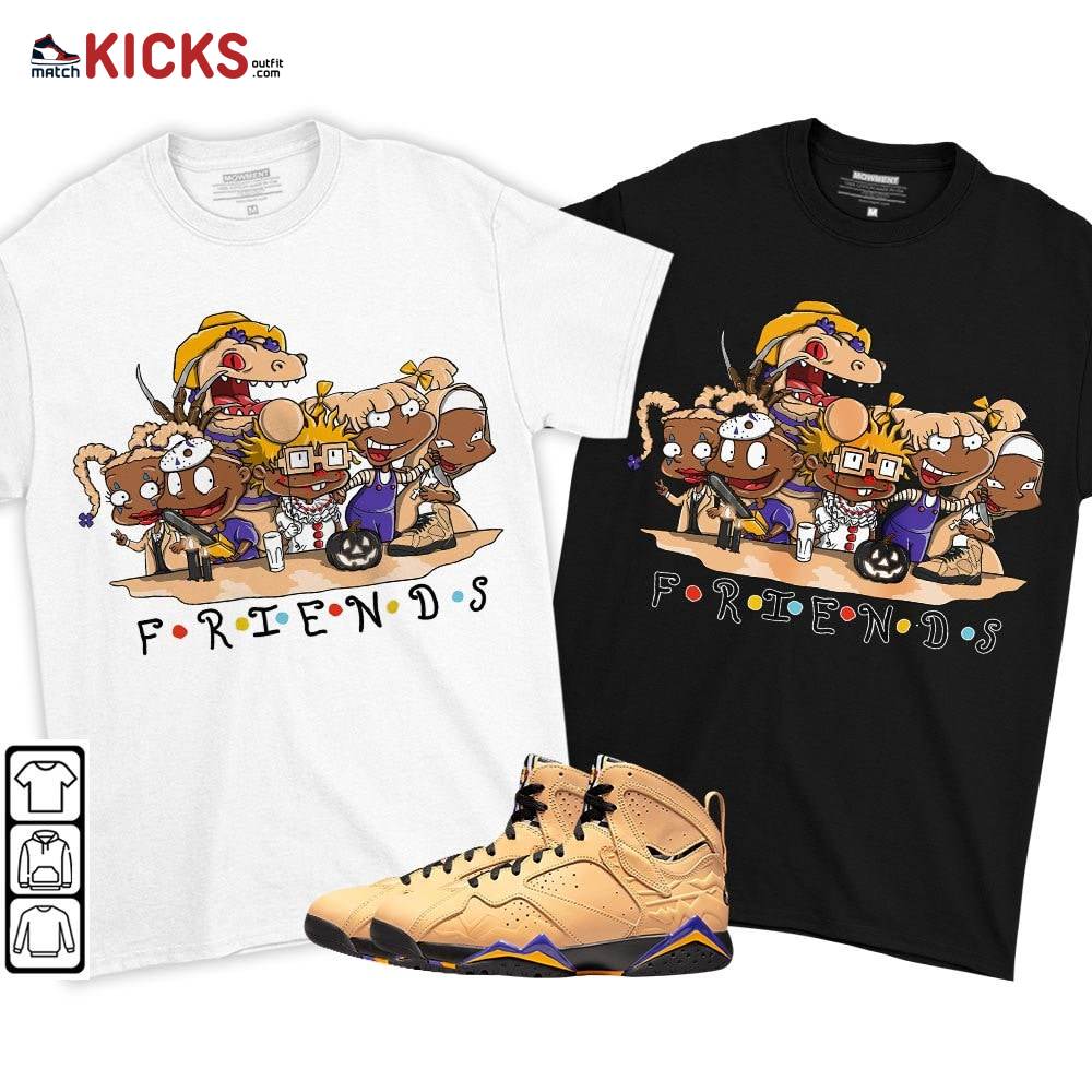 Rugrats Friends Horror Sneaker Shirt Match Vachetta Tan 7s, Jordan 7 SE Afrobeats MKO T-Shirt Rugrats Friends Horror Sneaker Shirt Match Vachetta Tan 7s, Jordan 7 SE Afrobeats MKO T-Shirt