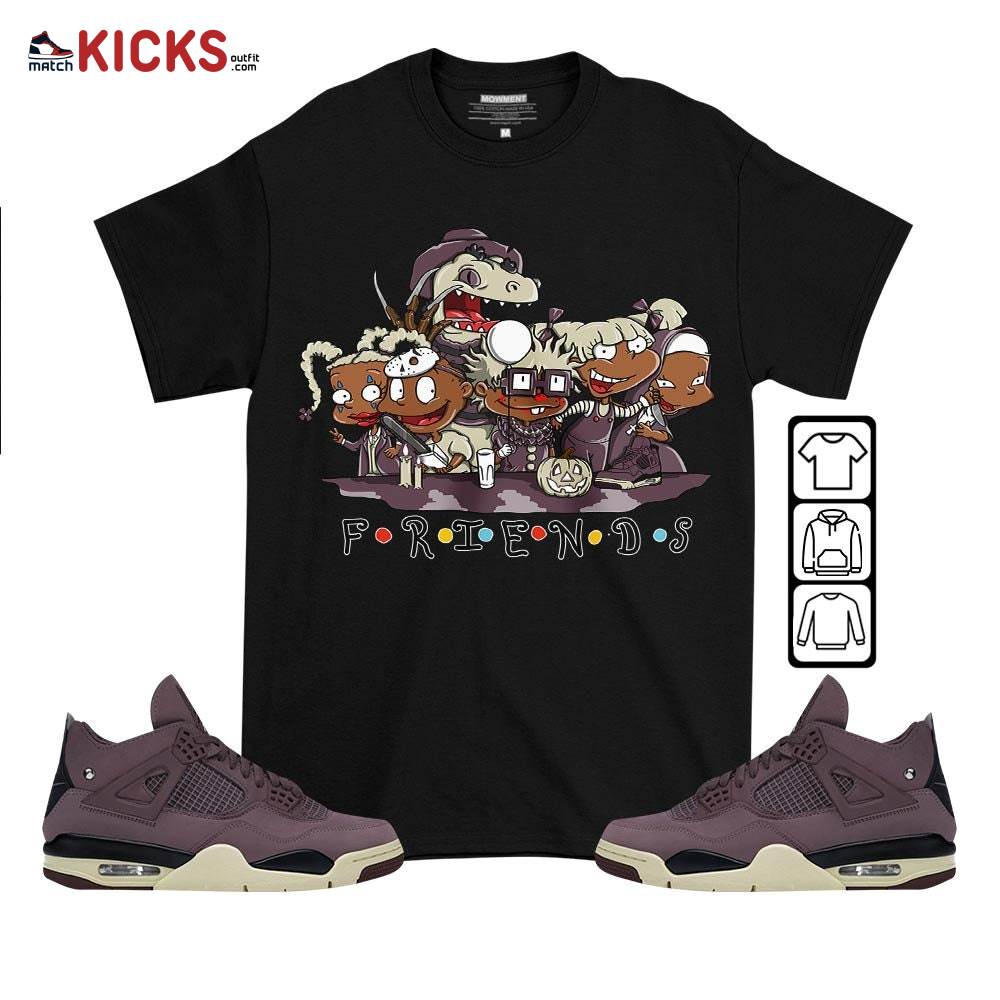 Rugrats Friends Horror Sneaker Shirt Match Violet Ore 4s, Jordan 4 A Ma Maniere Violet Ore MKO T-Shirt