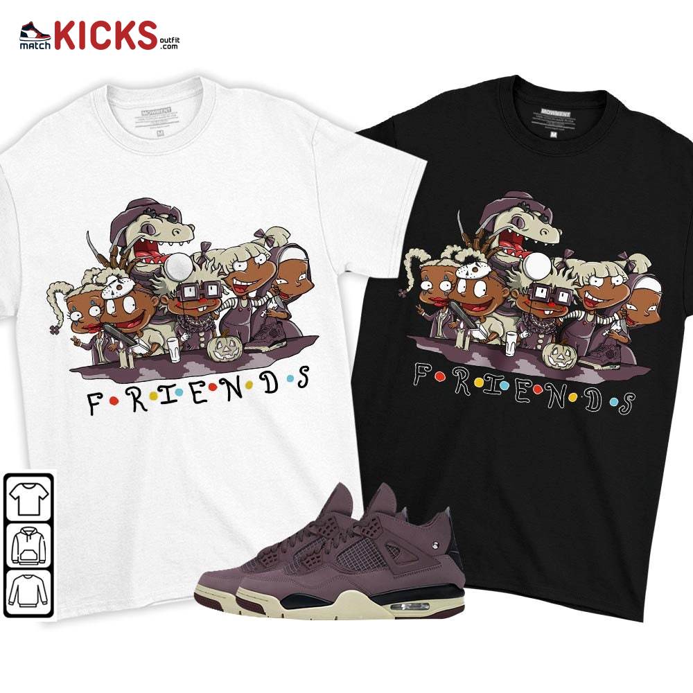 Rugrats Friends Horror Sneaker Shirt Match Violet Ore 4s, Jordan 4 A Ma Maniere Violet Ore MKO T-Shirt