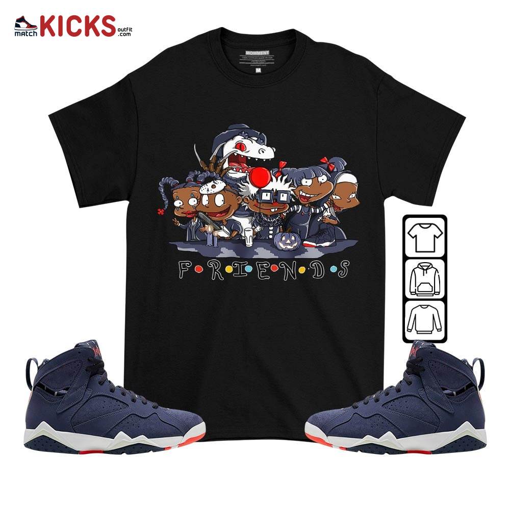 Rugrats Friends Sneaker Shirt Match 7 Neutral Indigo, Jordan 7 Quai 54 MKO T-Shirt
