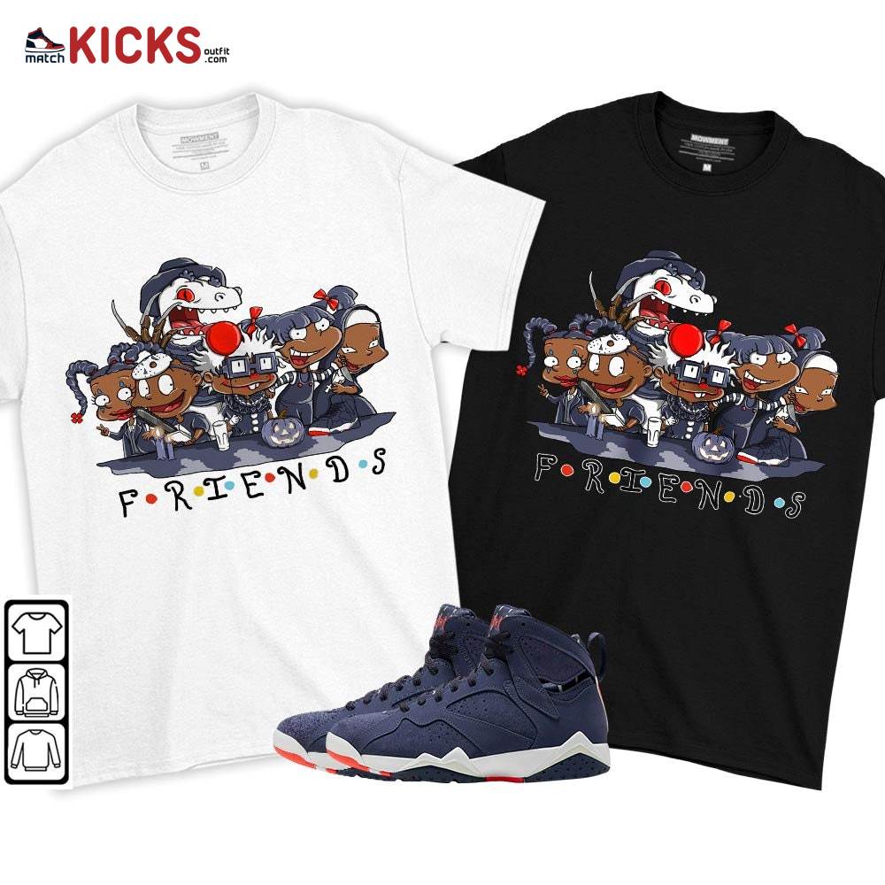 Rugrats Friends Sneaker Shirt Match 7 Neutral Indigo, Jordan 7 Quai 54 MKO T-Shirt Rugrats Friends Sneaker Shirt Match 7 Neutral Indigo, Jordan 7 Quai 54 MKO T-Shirt