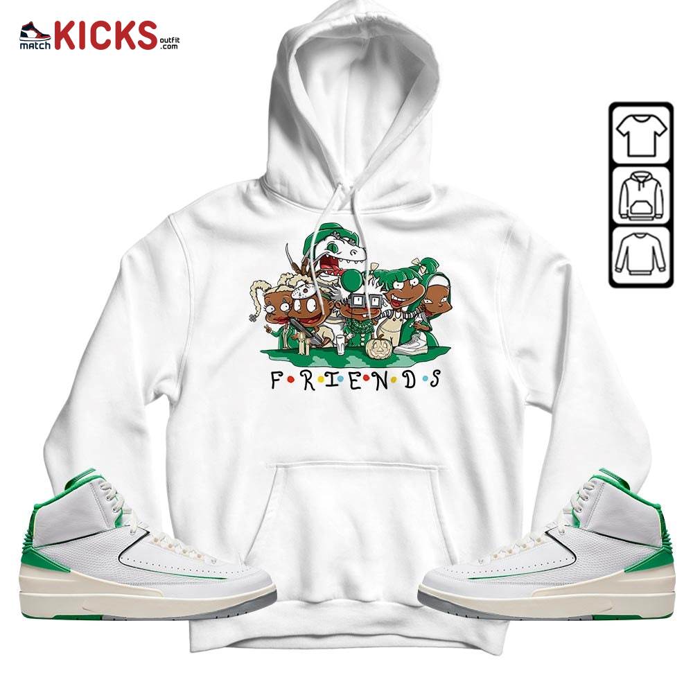 Rugrats Friends Sneaker Shirt Match Lucky Green 2s, Jordan 2 Lucky Green MKO Hoodie
