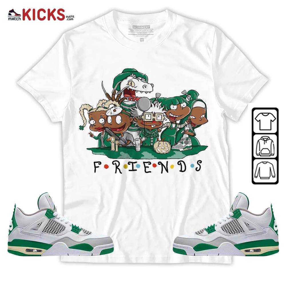 Rugrats Friends Sneaker Shirt Match Retro Pine Green 4s, Jordan 4 Pine Green MKO Hoodie