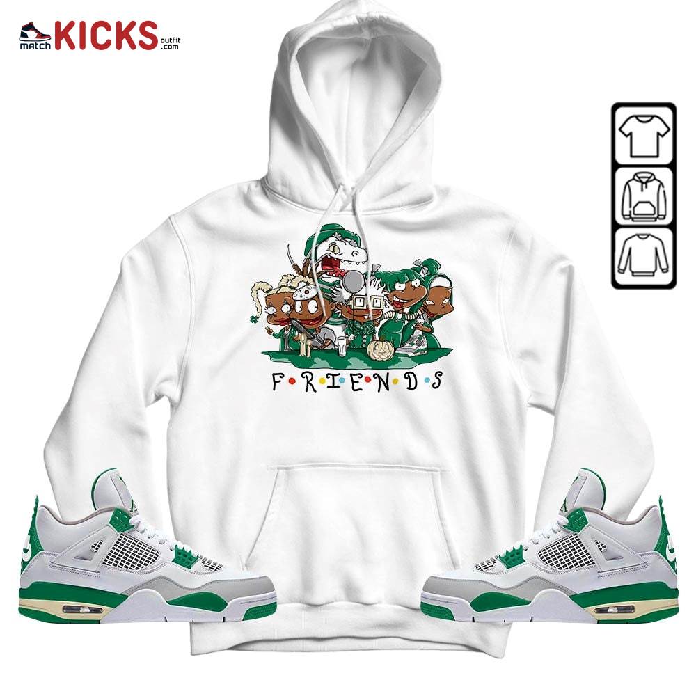 Rugrats Friends Sneaker Shirt Match Retro Pine Green 4s, Jordan 4 Pine Green MKO Hoodie