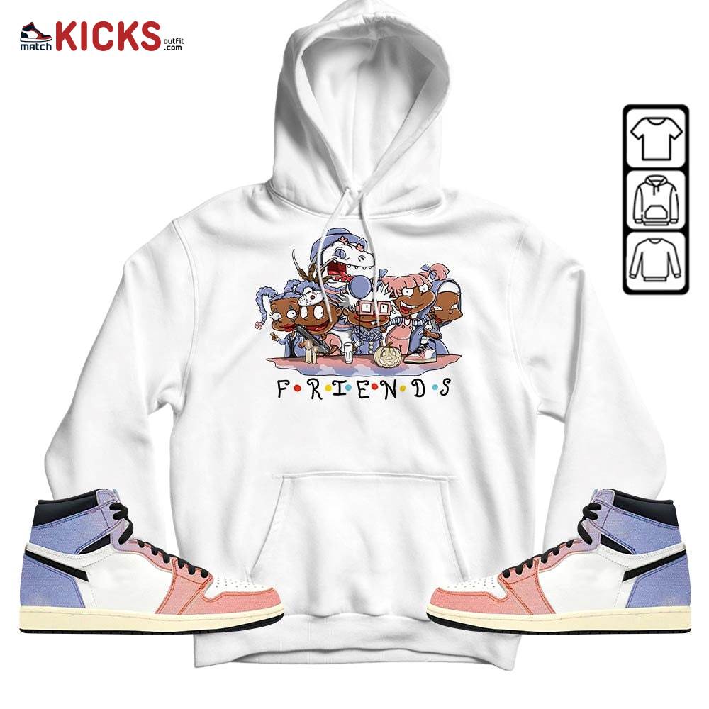 Rugrats Friends Sneaker Shirt Match Retro Skyline 1s, Jordan 1 High OG Skyline MKO Hoodie