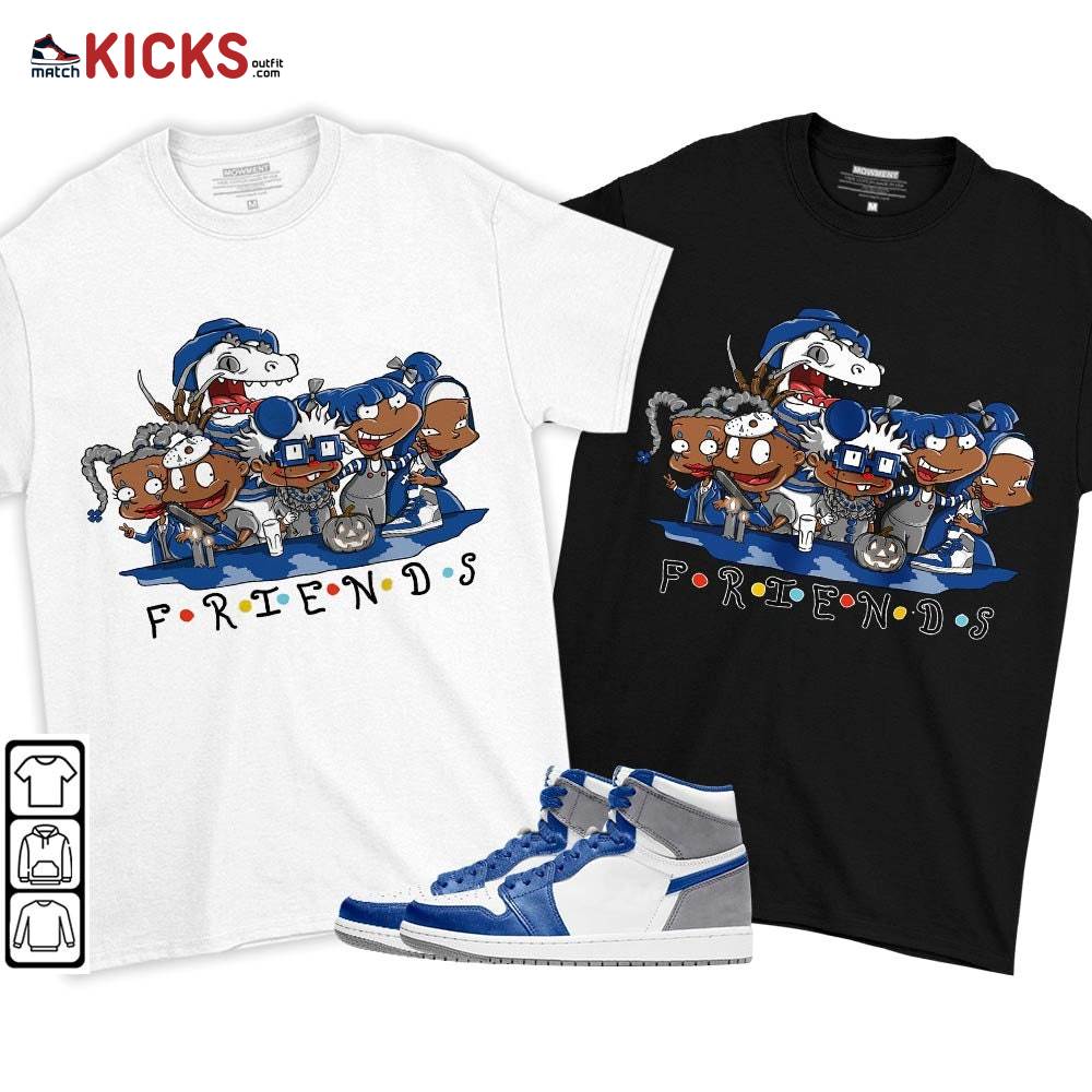 Rugrats Friends Sneaker Shirt Match True Blue 1s, Jordan 1 High OG True Blue MKO T-Shirt Rugrats Friends Sneaker Shirt Match True Blue 1s, Jordan 1 High OG True Blue MKO T-Shirt
