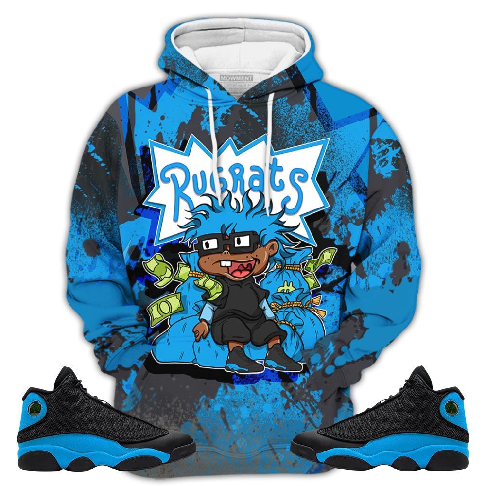 Rugrats In The Bag Sneaker Shirt Match Black University Blue 13S, Jordan 13 Black University Blue 2022 Hoodie Sweatshirt Tee All Over Print MKO Shirt Rugrats In The Bag Sneaker Shirt Match Black University Blue 13S, Jordan 13 Black University Blue 2022 Hoodie Sweatshirt Tee All Over Print MKO Shirt