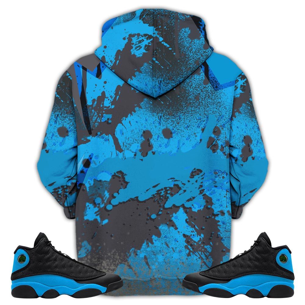 Rugrats In The Bag Sneaker Shirt Match Black University Blue 13S, Jordan 13 Black University Blue 2022 Hoodie Sweatshirt Tee All Over Print MKO Shirt